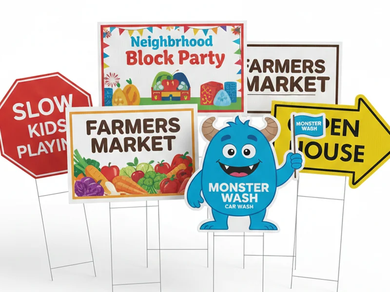 Coroplast - Die-Cut Yard Signs (Two Sided)